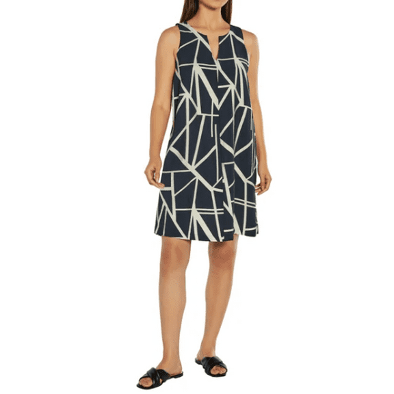 Banana Republic Womens' Satin Sleeveless Dress (Blue, Small)