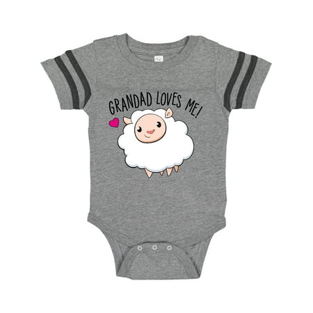 

Inktastic Grandad Loves Me- cute sheep Gift Baby Boy or Baby Girl Bodysuit