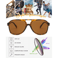 thumbnail image 4 of Gafas de sol de aviador polarizadas clásicas para mujeres, hombres, retro, protección UV, parasoles Ormromra  CPB-DE-WX340-4, 4 of 5
