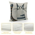 thumbnail image 4 of Funny Cartoon Cute Cat Throw Pillow Cover,Lovely Cartoon Animal Kitten Cushion Cover for Sofa Bed Home Decor  Inch,Housewarming Gifts,Cat Lovers Cat Mom Gifts, 4 of 5