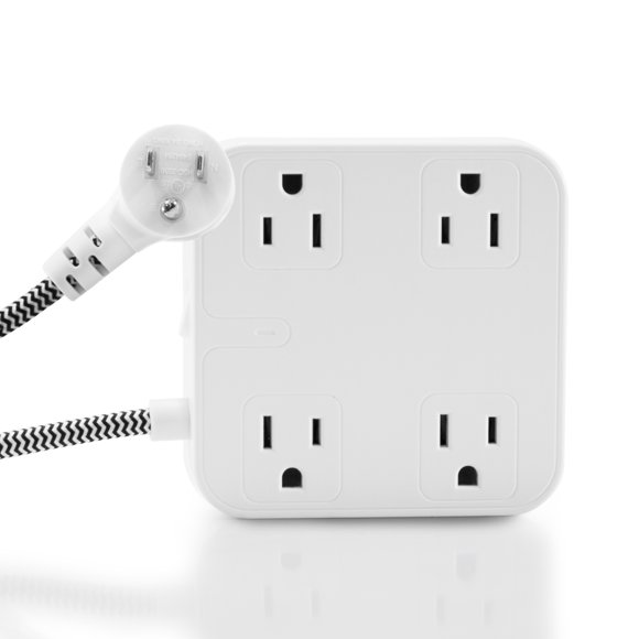 Regleta de Alimentación USB Idea Nuova 8 En 1 Fijo Pared Cuadrado color blanco