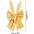 thumbnail image 5 of 16" Bunny Ears Wreath Bow, Rustic Buffalo Plaid Fabric Bow for Easter & Spring Decor, Indoor Outdoor Decoration for Front Door, Wall, Wreath and Party Crafts, 5 of 5