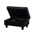 thumbnail image 4 of Aukfa Sectional Sofa, 3 Piece Living Room Couch with Storage Ottoman, Right Facing Chaise, Dark Blue, 4 of 10