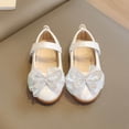 thumbnail image 4 of B91xZ Chaussures de Princesse pour Filles Tout-Petits Confort Sandale à Bout Ouvert avec Sangle Réglable, Blanc 12.5, 4 of 5