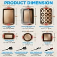 thumbnail image 2 of NutriChef Baking Pan 15-Piece Nonstick Golden Carbon Steel Bakeware Set, 2 of 8