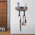 thumbnail image 2 of Laundry Room Ironing Equipment Holder Wall Mounted with Wood Basket & Hook Ironing Board & Iron Store Wall Rack Set, 2 of 7