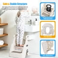 thumbnail image 4 of Foldable Potty Training Toilet Seat, 2 in 1 Toddler Toilet Seat and Step Stool Ladder, Adjustable Height, Non-Slip Step and Splash Guard Design, 4 of 9