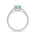 thumbnail image 2 of ANGARA Natural Prong-Set Round 1.12 ct Aquamarine Solitaire Engagement Ring in 14K White Gold for Women (Size-7mm) | March Birthstone, Anniversary, Jewelry Gift for Women | Natural Aquamarine Ring, 2 of 11