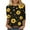 Orange#01, variant on Sokhug Womens 3/4 Length Sleeve Tops Crew Neck Basic Tees Shirts Casual Loose Fit Floral Graphic Blouses