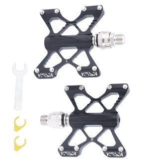 K-PEDC Aluminum MTB Pedals - 9/16" Wide Platform Flat Pedals With Bearings