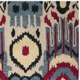 thumbnail image 5 of SAFAVIEH Ikat Jane Paisley Wool Area Rug, Beige/Blue, 4' x 6', 5 of 7