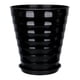 thumbnail image 1 of Pot de planta Pot maceta decorativa maceta, soporte de plantas, contenedor moderno, planta para balcón Patio de césped de plantas para exteriores al negro, 1 of 8