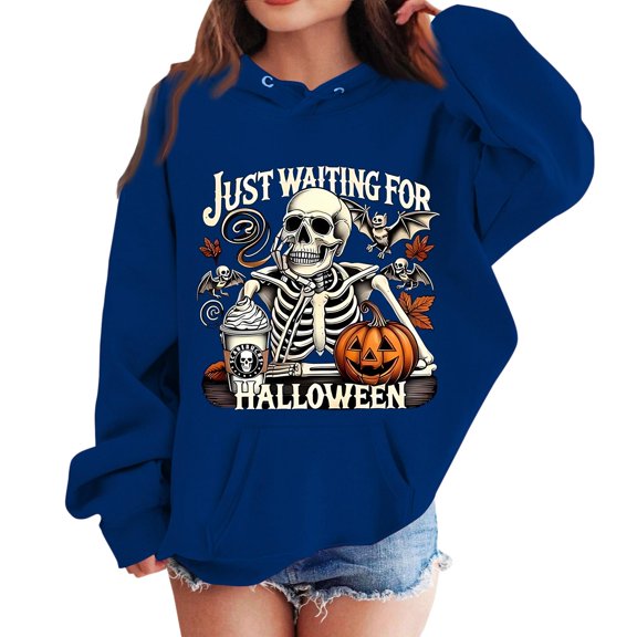 Grblisyd Halloween Hoodies for Girls Long Sleeve Pullover Sweatshirts with Kangaroo Pocket Casual Loose Fall Winte Top