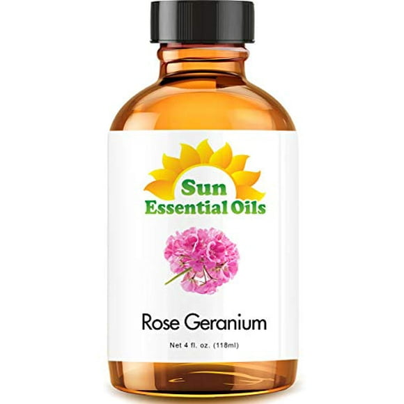 Rose Géranium Essential Huile (Énorme Bouteille de 4 Oz) en Vrac Rose Géranium Huile - 4 Oz