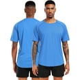 thumbnail image 6 of NELEUS Mens UPF 50+ Shirt SPF Sun Protection Quick Dry Short Sleeve Shirt 3 Pack,Navy Blue+Blue+Olive Green,US Size XL, 6 of 8