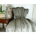 thumbnail image 4 of Plutus Tissavel Gray Faux Fur Handmade Throw/Blanket-Color:Gray,Size:60"W x 90"L, 4 of 4