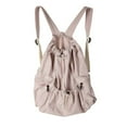 thumbnail image 1 of Sac à Dos pour Femmes avec Cordon de Serrage Mode Étudiant Sac d'École Froncé Sports Extérieurs, 1 of 7