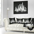 thumbnail image 3 of Designart Los Angeles Dark Silhouette - Cityscape Painting Throw Pillow - 18x18, 3 of 5