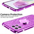thumbnail image 5 of nancheng for T-Mobile Revvl 7 5G Case Girls Women Cute Glitter Soft TPU Phone Case with Ring Stand Strap Lanyard Shockproof Protective Cover - Purple, 5 of 7