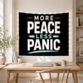 thumbnail image 5 of More Peace Less Panic Quote on Black Background, Calming Minimalist for Positive Quote Lovers, Modern Wall Art, Housewarming Gift Tapestry Wall Hanging for Bedroom and Office, 5 of 7