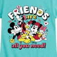 thumbnail image 3 of Disney - Friends Are All You Need - Toddler & Youth Girls Short Sleeve Graphic T-Shirt, 3 of 5