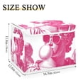 thumbnail image 3 of Foldable Fabric Storage Bin With Handle Collapsible Basket Box Storage With Lid Organizer Cupid Wearing Sunglasses, 3 of 7