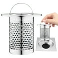 thumbnail image 3 of Laundry Sink Drain Strainer, Stainless Steel Rustproof Fine Mesh Drain Catcher, Strainer Basket with Handle, Embedded Multifunctional Sink Filters for Efficient Cleaning, 3 of 9