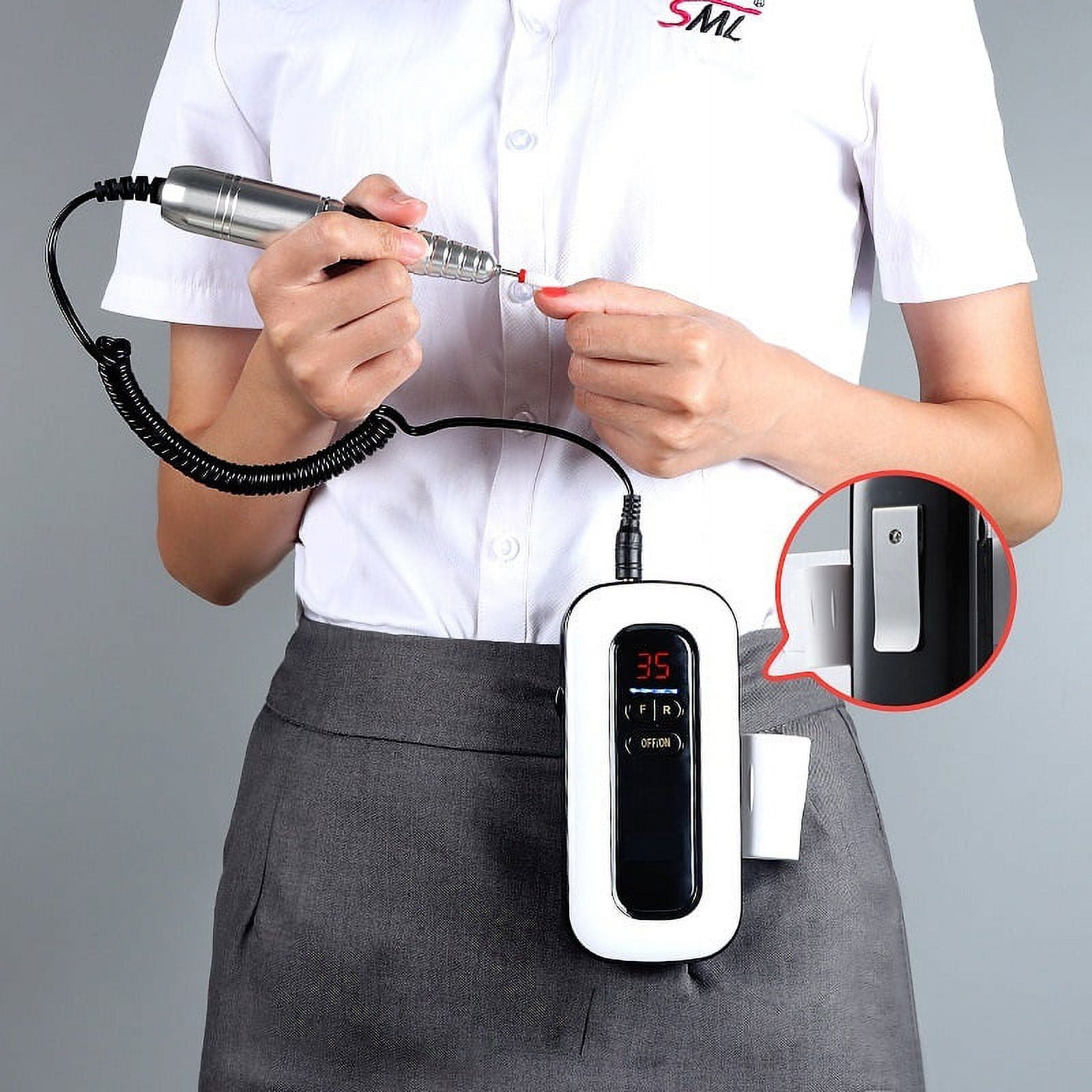 35000RPM Electric Nail Drill, Portable Manicure Machine For Acrylic Gel Polish, Nails Sander, Rechargeable Nail Salon ,Low Noise