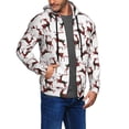thumbnail image 2 of Kdxio Christmas Plaid Moose Print Men Hoodies Casual Hoodies for Men with Zip Pockets Full Zip Long Sleeve Sweatshirt Sports Hooded Jacket-Large, 2 of 5