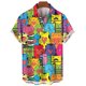 thumbnail image 5 of Nuevas camisetas de gato de dibujos animados para mujer, tendencia Y2k, diseño de ropa de calle, moda simple de verano, solapa, manga corta, ropa para mujer, camisa superior, 5 of 5