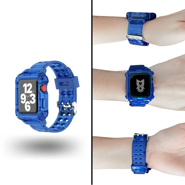 Correa para Apple Watch compatible con 42mm/44mm con protector de pantalla de uso Rudo. Mamá Pulpo Uso Rudo