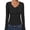 Black, variant on Long Sleeve Shirts for Women Soft Comfy Ribbed Knit Fitted T-Shirts Casual Trendy Y2K Basic Tops Fall Winter Underscrub Layering Clothes Navy Blue Medium