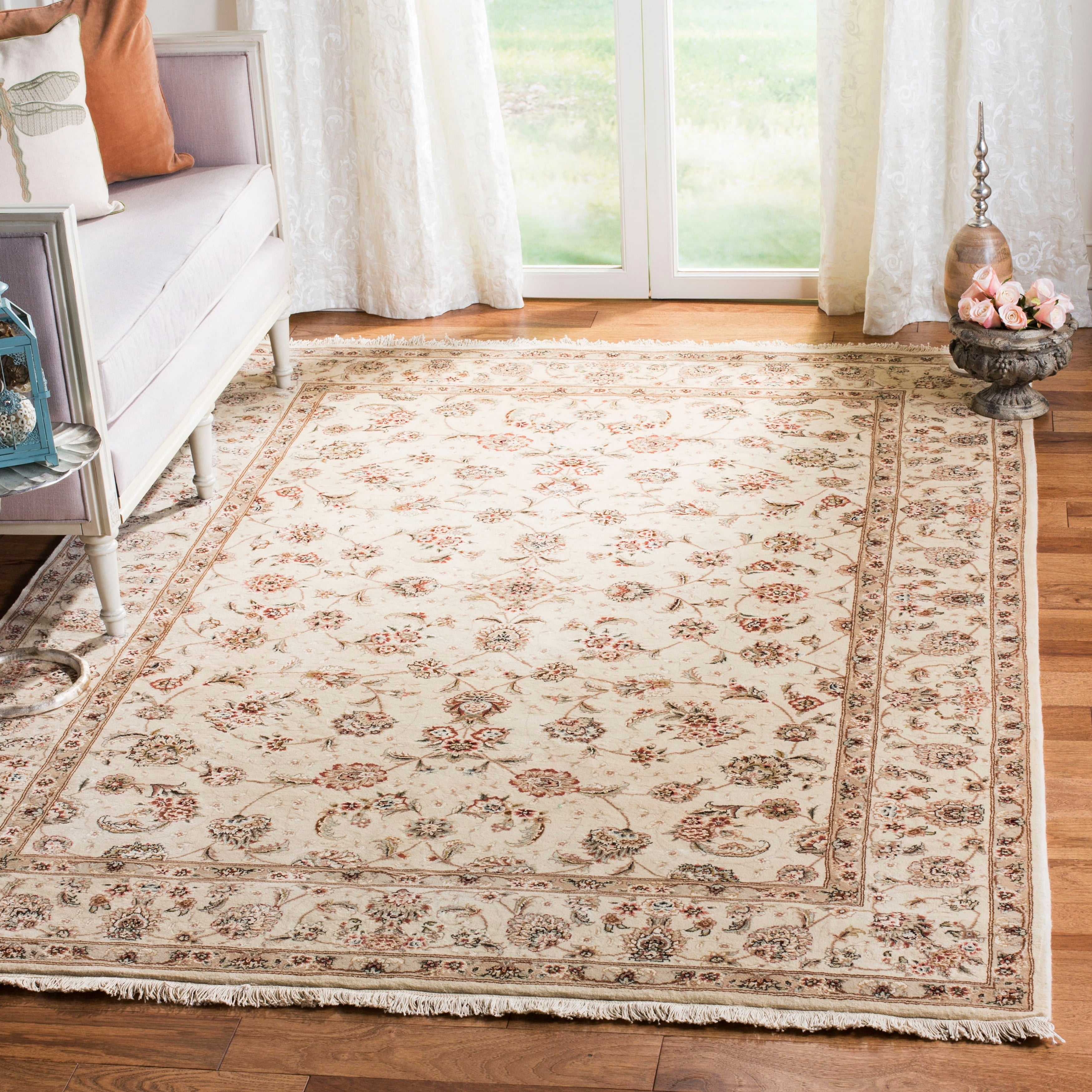 Safavieh Couture Hand knotted Tabriz Floral Shahla Traditional Oriental 