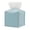 O468 Light Blue 5.1X5.1X5.1"!, variant on Tissue Box Cover, Modern Leather Square Tissue Box Holder - Decorative Holder/Organizer for Bathroom Vanity Countertop, Night Stands, Office Desk & Car 5.1"X5.1"X5.1" -Beige Happy Day!