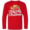 thumbnail image 3 of Inktastic Holly Dolly Christmas Cowboy Hat Festive Long Sleeve Youth T-Shirt, 3 of 5