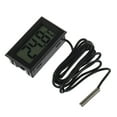 thumbnail image 5 of 4 Pcs Fridge Thermometer Digital LCD Thermometer with Waterproof Probe for Fridge Freezer Aquarium Built-in Thermo-Hygrometer (Set of 2 Black and 2 White), 5 of 5