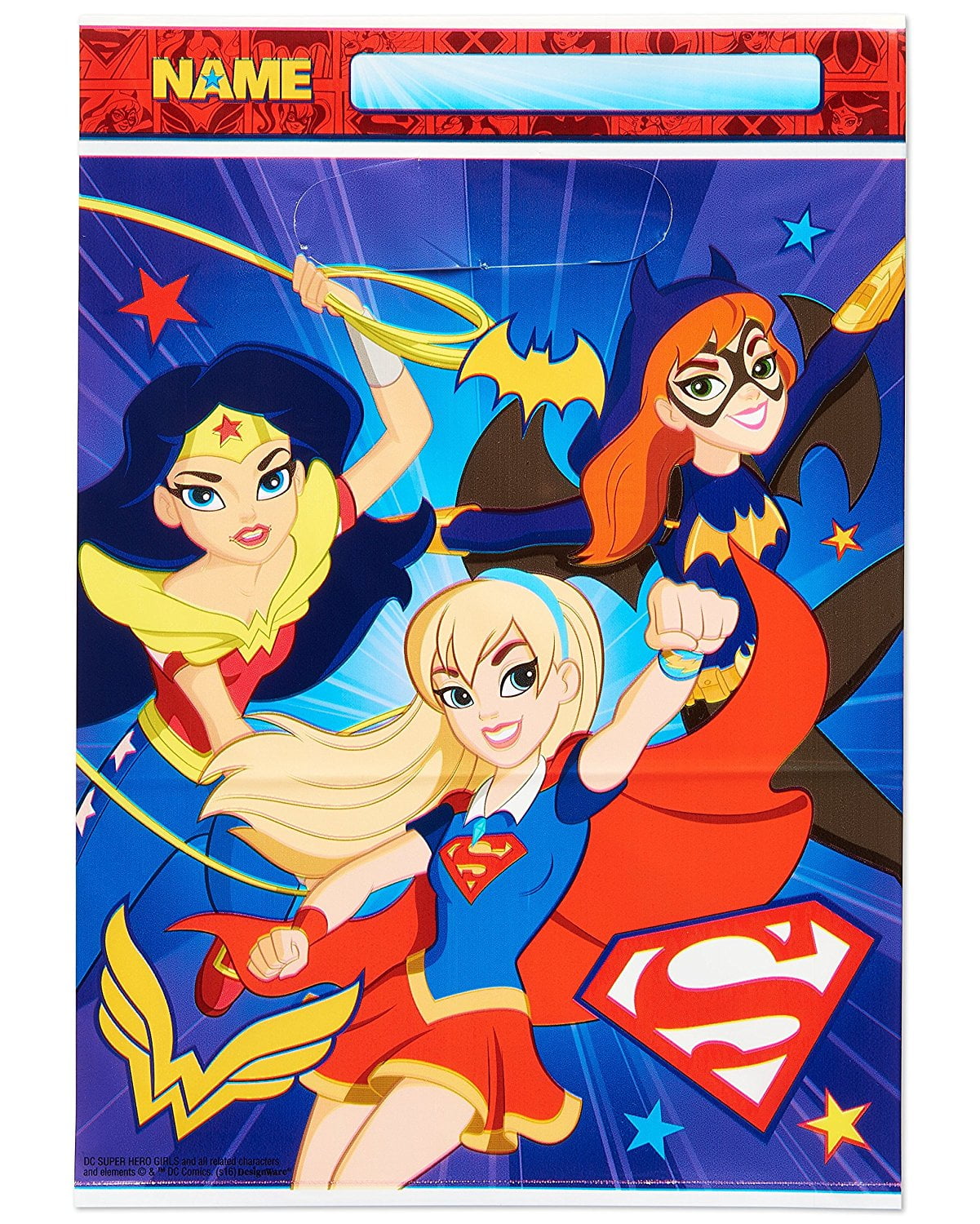 Birthday Party Super-girl Batgirl Wonder Woman DC Superhero Girls Stickers x 5 