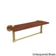 thumbnail image 4 of Dottingham Collection Solid IPE Ironwood Shelf with Integrated Towel Bar - Polished Chrome / 16 Inch, 4 of 5