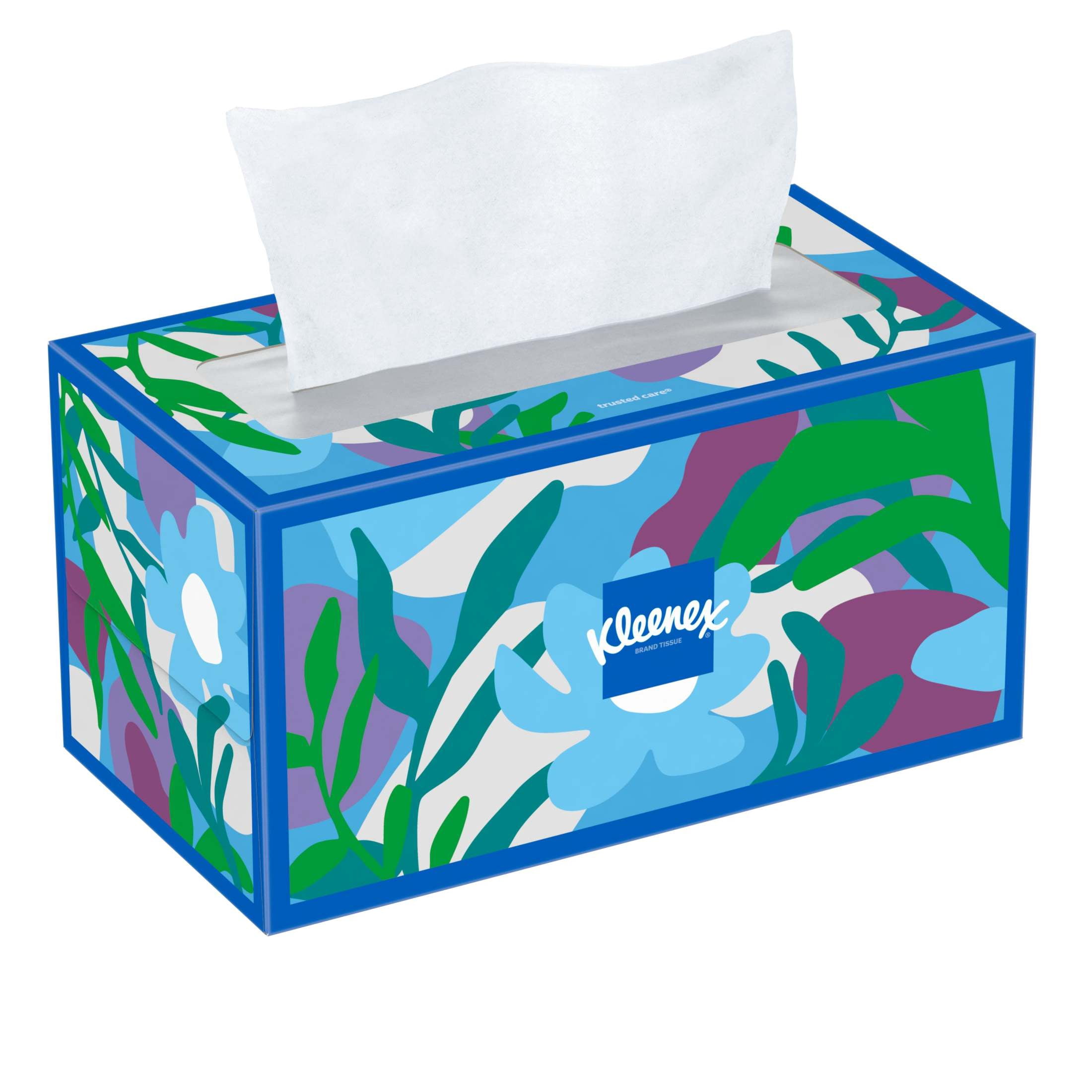 Kleenex Trusted Care Facial Tissues, 8 Flat Boxes, 200 Tissues per Box, 2-Ply