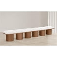 thumbnail image 2 of Meridian Furniture Pavilion Cream Boucle Fabric Bench, 2 of 13