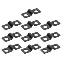 Uxcell 100 Pack U-Shaped Pipe Clamp, 1/8 Inch(3mm) 2 Hole U-Tube Strap Clamp Heavy Duty Connector Bracket for Conduit Cables Wire Cord, Black