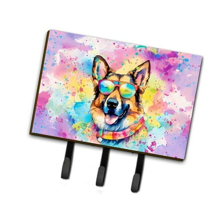 Carolines Treasures DAC2510TH68 9 x 6 in. Unisex German Shepherd Hippie Dawg Leash or Key Holder