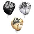 thumbnail image 2 of facefd Male Stainless Steel Ring Rings Personalized Vintage Jewelry Gift Dressing Accessory Wedding Party Daily Working Silver Size 7, 2 of 8