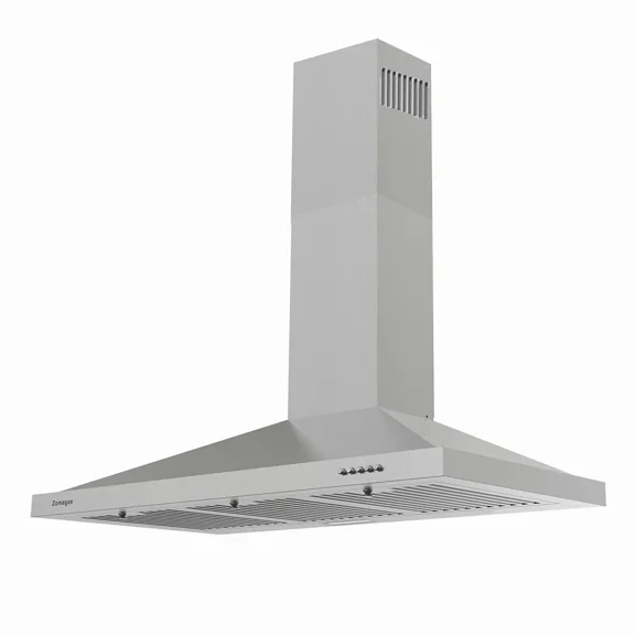 Range Hood 36-Inch Wall Mount Vent Hood Stainless Steel Ducted/Ductless 3 Speed Exhaust Fan