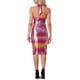 thumbnail image 3 of INSPIRE CHIC Women's Sparkly Criss Cross Halter Neck Dress Y2K Keyhole Bodycon Party Midi Dresses M Gradient Pink, 3 of 6