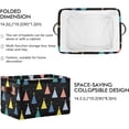 thumbnail image 3 of GZHJMY Storage Basket Christmas Tree Black Foldable Canvas Laundry Baskets Bin Waterproof Inner Layer with Sturdy Handles for Toy Nursery Blanket Clothes 1 Pack, 3 of 7