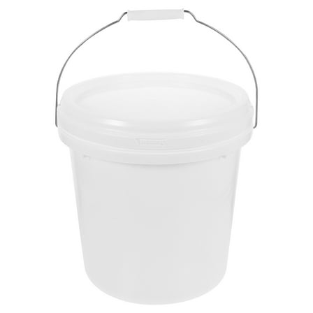PTOOTP 2.2 Gallon White Empty Bucket with Lid and Handle Airtight Storage Solution