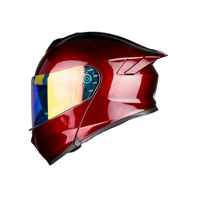 Casco Abatible De Moto Kov Thunder Cherry Rojo Dot