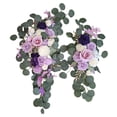 thumbnail image 2 of Guirnalda de flores artificiales rústicas de seda con hojas verdes decorativas colgantes 80cmX50cm, 2 of 5