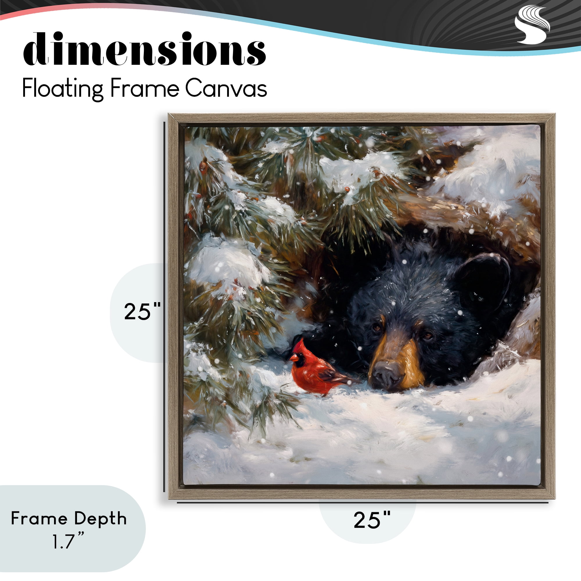 Stupell Industries Warm Watch From The Den Brown Framed Floater Canvas Wall Art, design by Tina LeCour